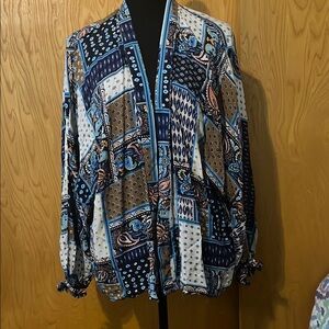 🎉SALE🎉$15 or 3 for $30🎉Suzanne Betro Multicolor Patchwork Top